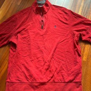 Ralph Lauren POLO Luxury Jersey Quarter-Zip Red Pullover
